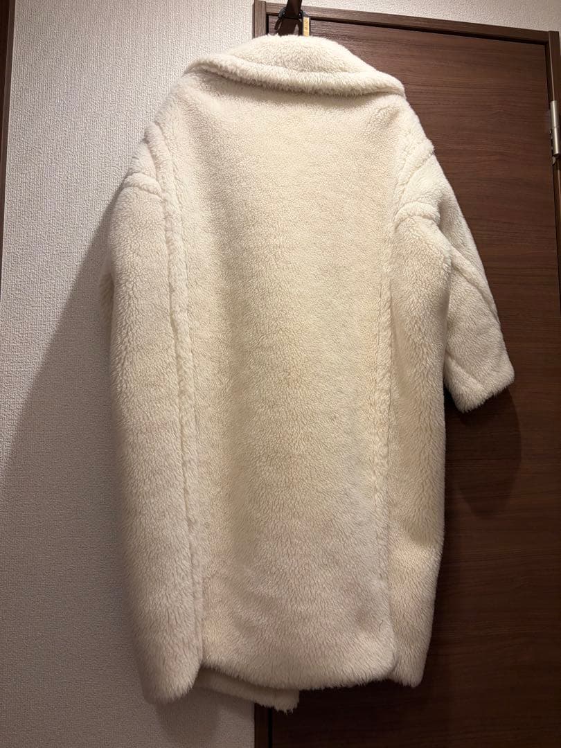お値下げ不可　 美品　MaxMara テディベアコート ホワイト
