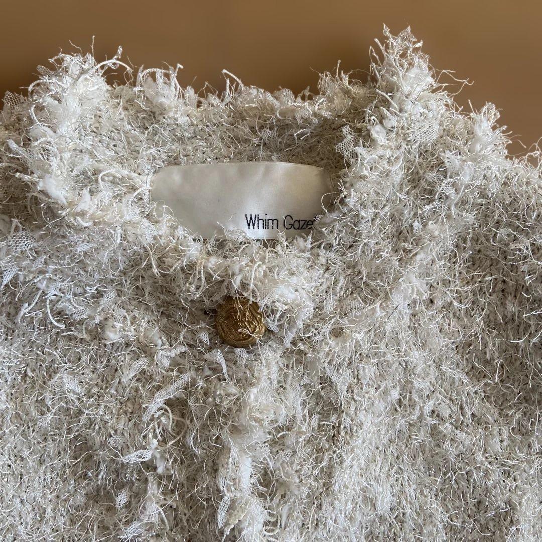 ウィムガゼット　ラメツィードニットジャケット　Whim Gazette 2025