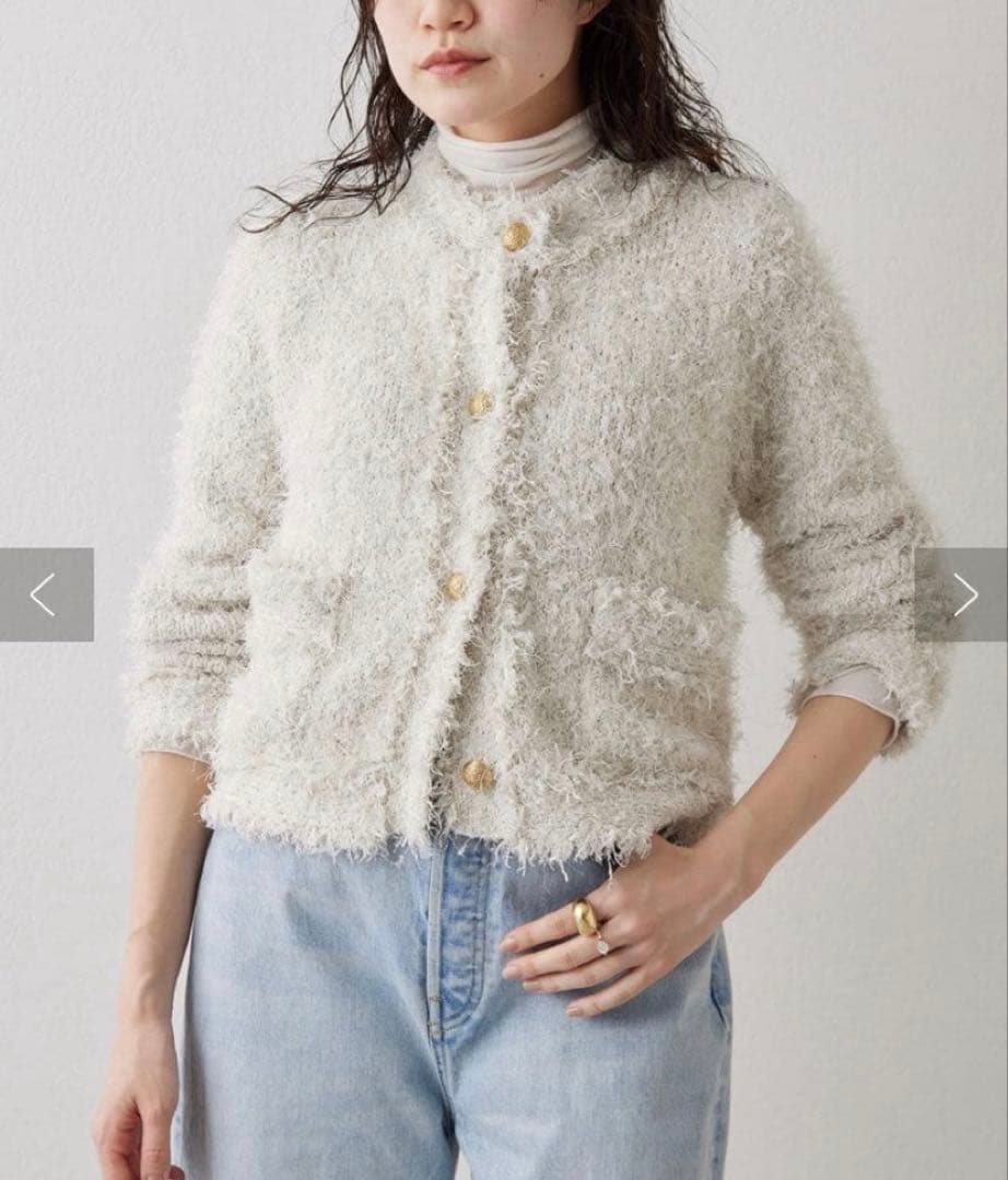 ウィムガゼット　ラメツィードニットジャケット　Whim Gazette 2025