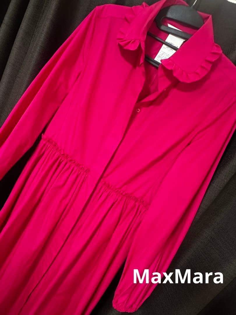 MaxMara マックスマーラ レディース マキシ丈ワンピース フューシャピンク