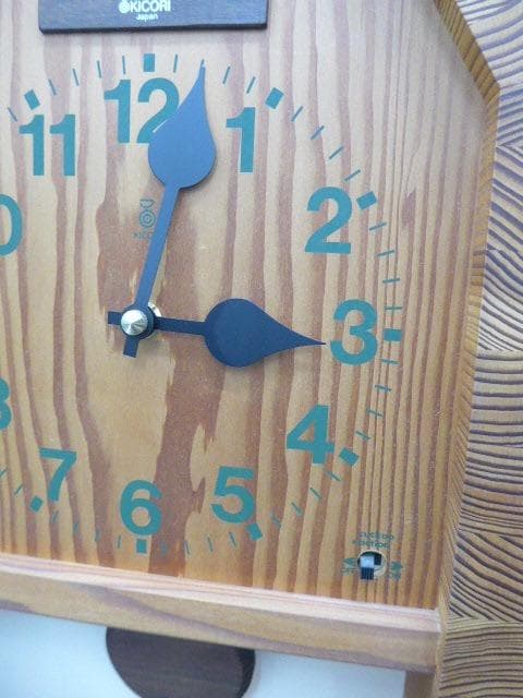 美品！長野の時計工房／キコリ・デザイン研究所の六角森のフクロウ時計／4万円