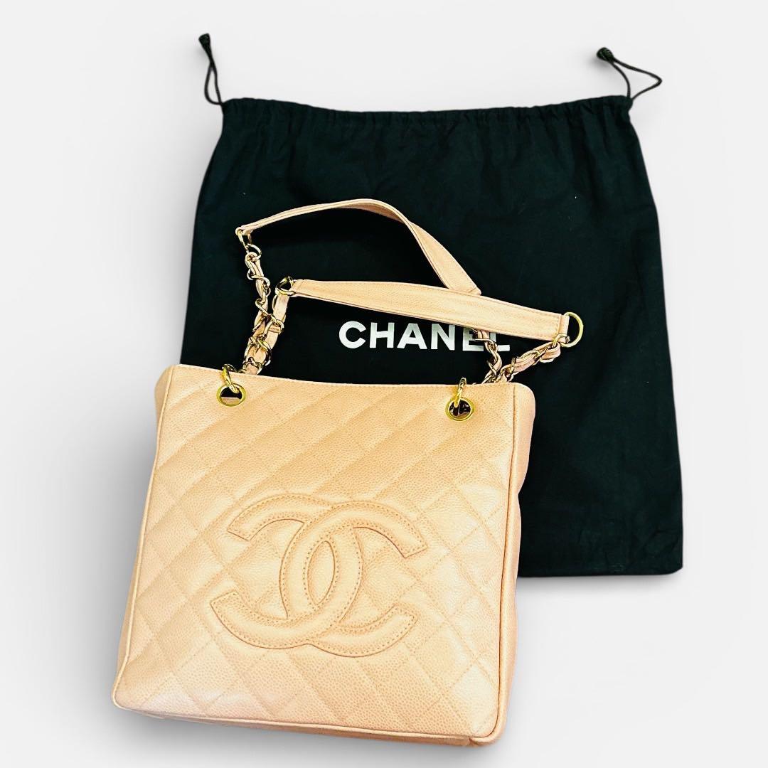 CHANEL チェーンショルダートートバッグ