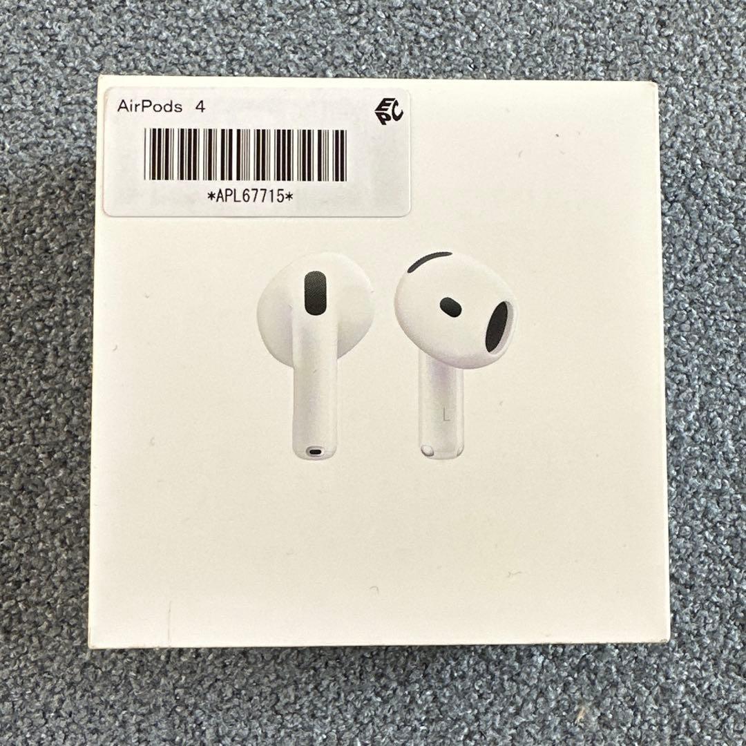 【新品未使用未開封】airpods4(第4世代・ANC非搭載)ワイヤレスイヤホン