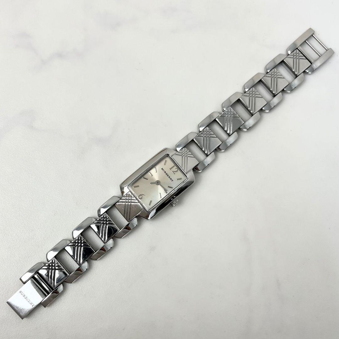 【稼働】 BURBERRY BU4212 スクエア アナログ 腕時計 シルバー