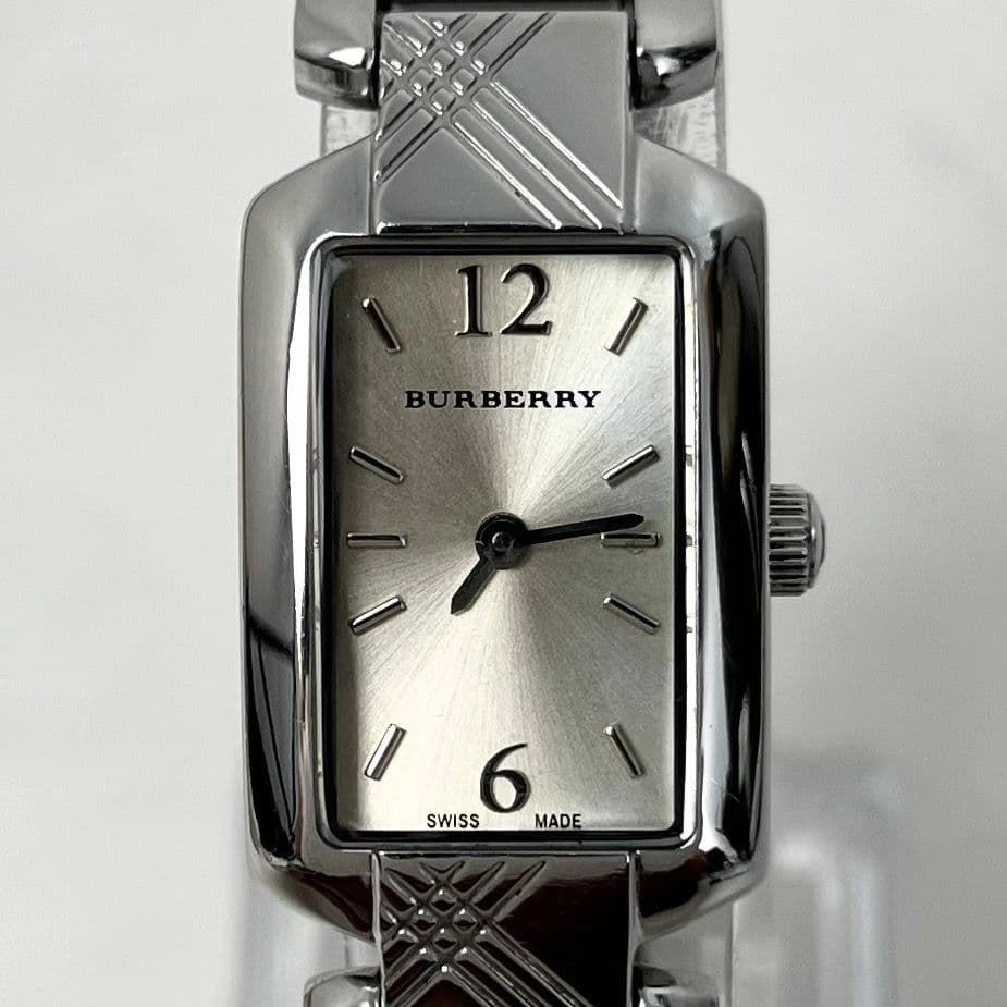 【稼働】 BURBERRY BU4212 スクエア アナログ 腕時計 シルバー