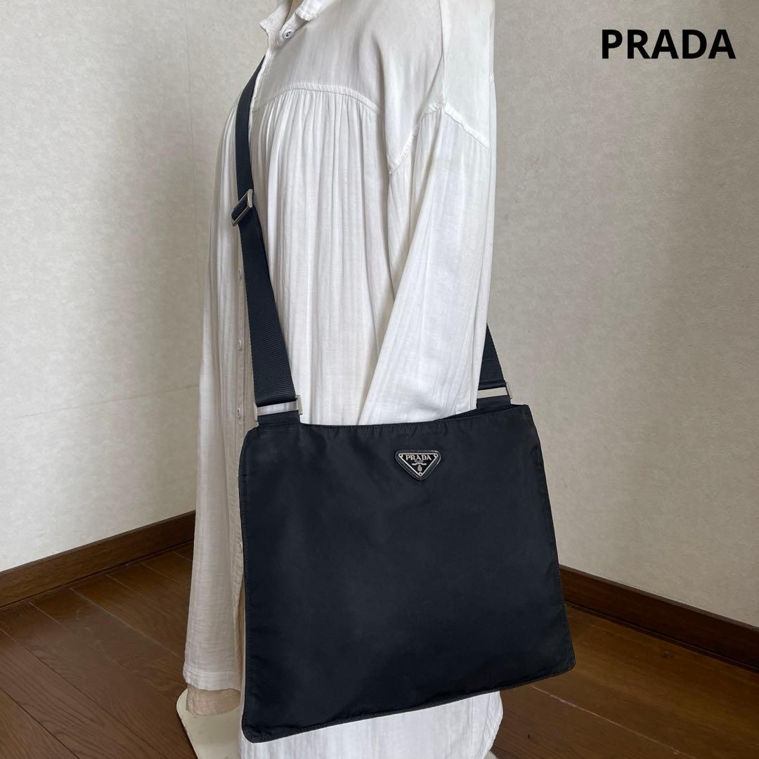 ◇ PRADA プラダ ショルダーバッグ ナイロン ブラック ◇