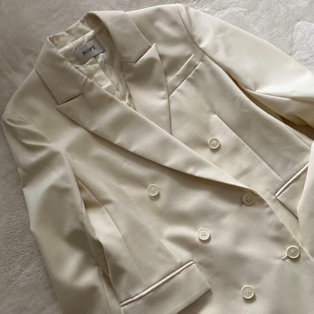 【雑誌掲載】新品 ROPE' 5.2万 ウールモヘヤダブルジャケット 2024年