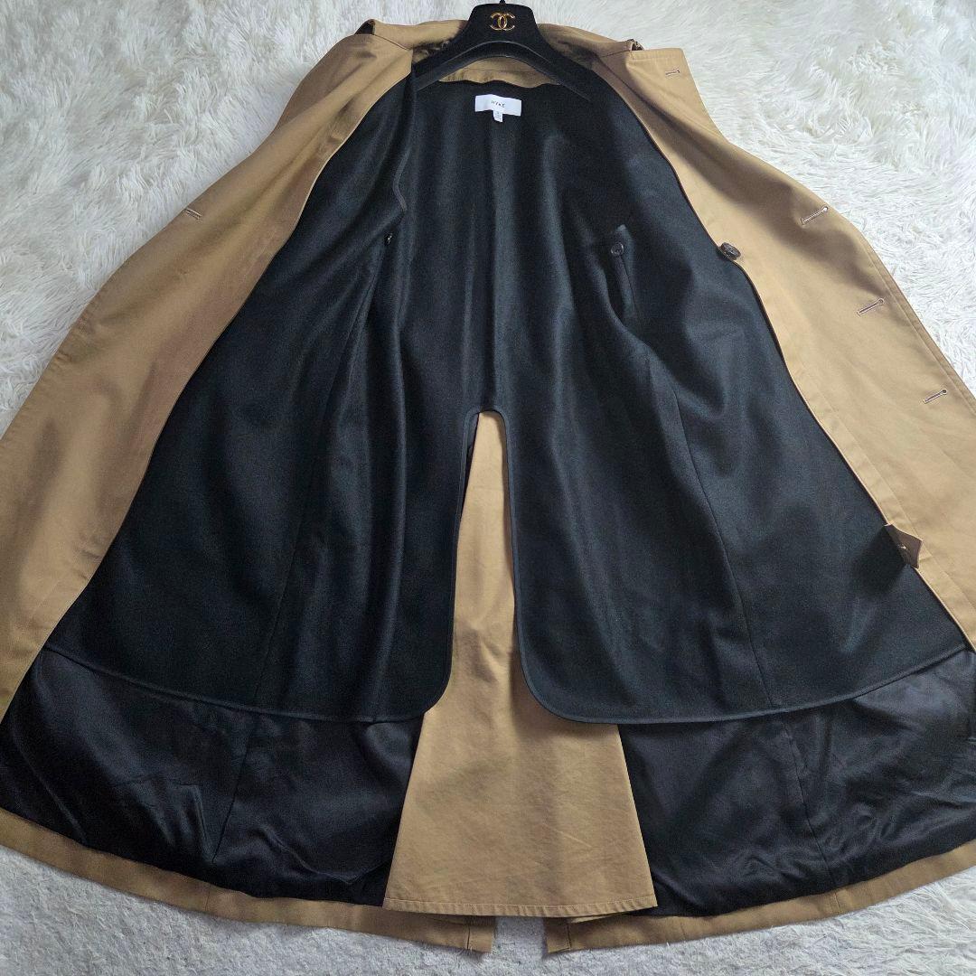 極美品 HYKE トレンチコート ライナー着脱式 ベージュ サイズL タイト