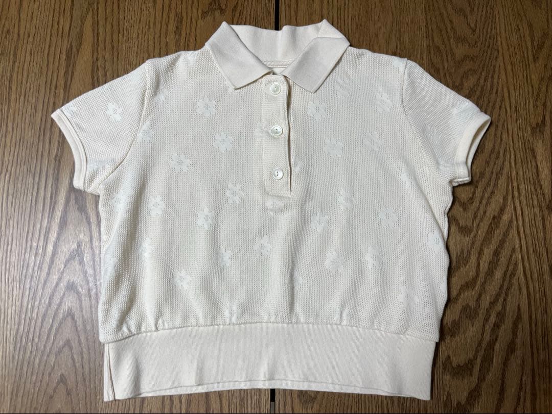 Ron Hermanロンハーマン フラワーワッフルポロシャツ XS(M相当)