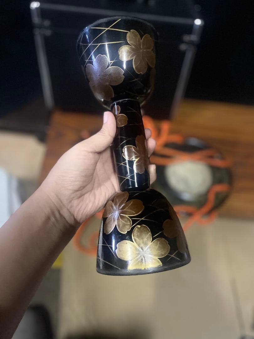 美品豪華高級　小鼓　豪華金蒔絵鼓　和太鼓　楽器　締め太鼓　日本伝統芸能ケース付き