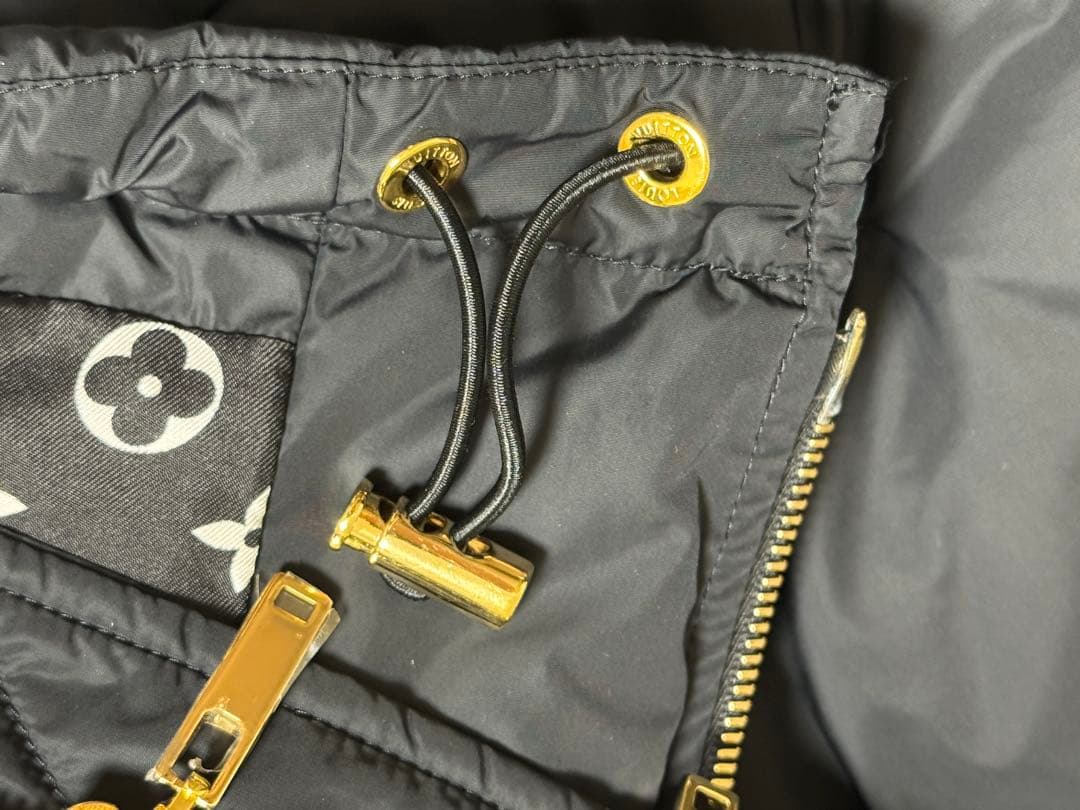 レア　Louis Vuitton モノグラム ダウンベスト 34ブラック男女兼用