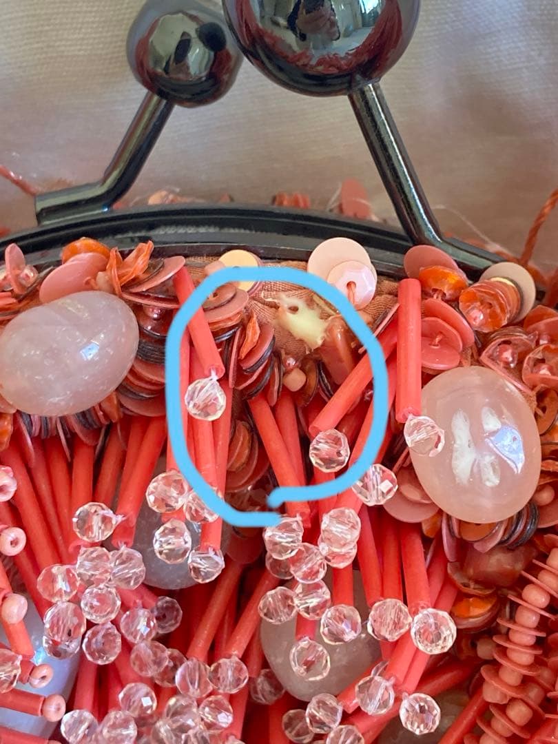 ジャマンピュエッシュ　ビーズドレープバッグ