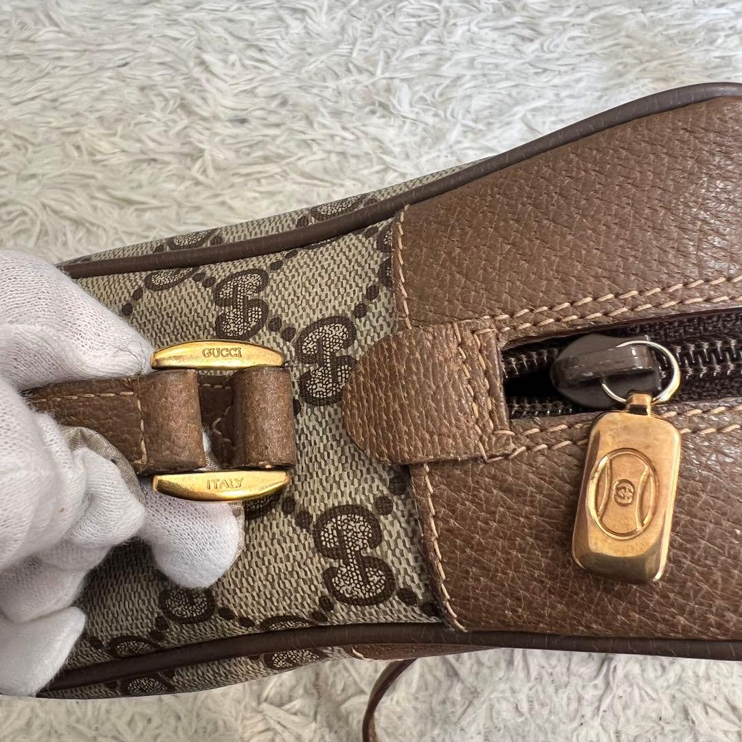 【極美品】GUCCI グッチ　ショルダーバッグ　GG柄　シェリーライン　PVC