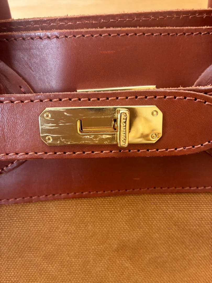 sita parantica アパルトモン　キャンバスレザートートバッグ