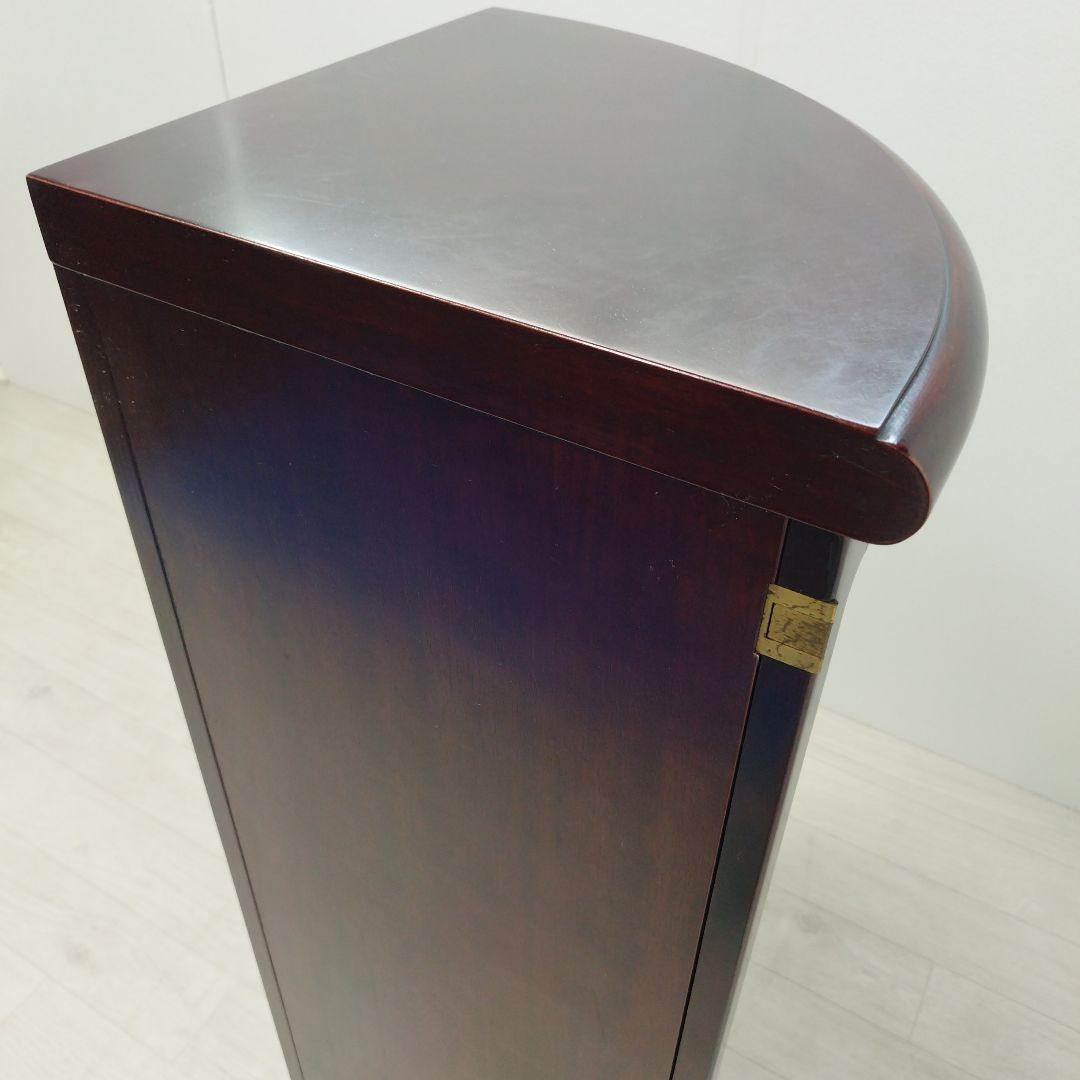 【引き取り歓迎】カリモク コーナーキャビネット ガラス扉 木製 赤茶