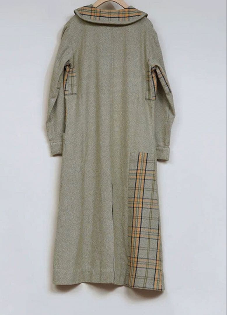 ナイジェル・ケーボン × オリジナルマドラス　ロングコート　ロングワンピース