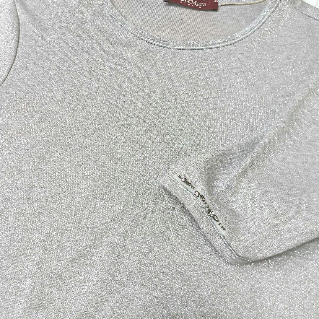 MaxMara studio チュニック ワンピース ロンT　シルバー　ラメ