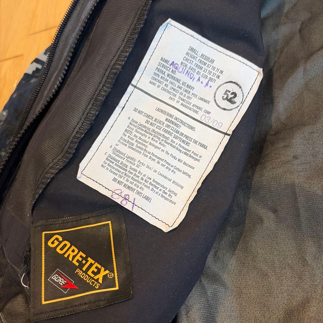 ECWCS NWU Gen2 US NAVY ゴアテックスパーカーサイズS/R