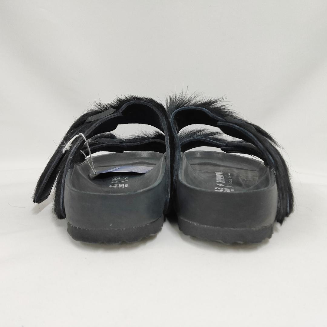 ○★新品 未使用 リックオウエンス アリゾナ ファーサンダル ブラック 28cm