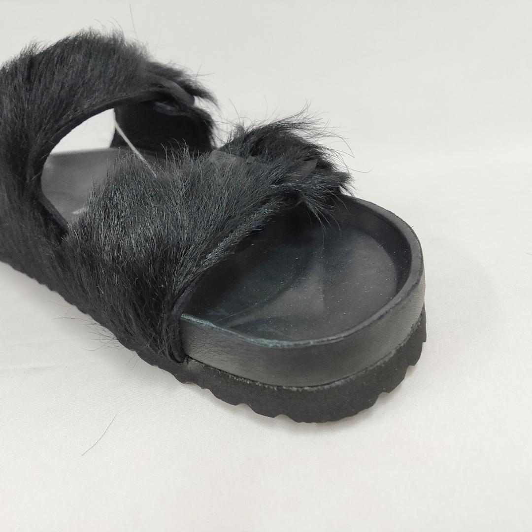 ○★新品 未使用 リックオウエンス アリゾナ ファーサンダル ブラック 28cm