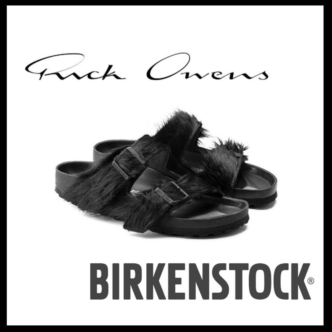 ○★新品 未使用 リックオウエンス アリゾナ ファーサンダル ブラック 28cm