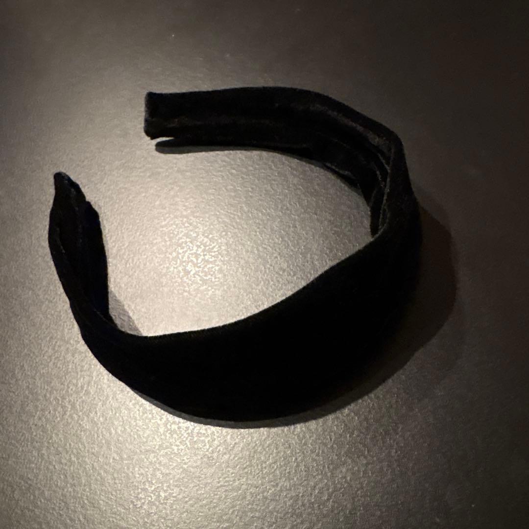 Hair Bar.コレットマルーフ黒ベロアヘッドバンド定価20,000円程度