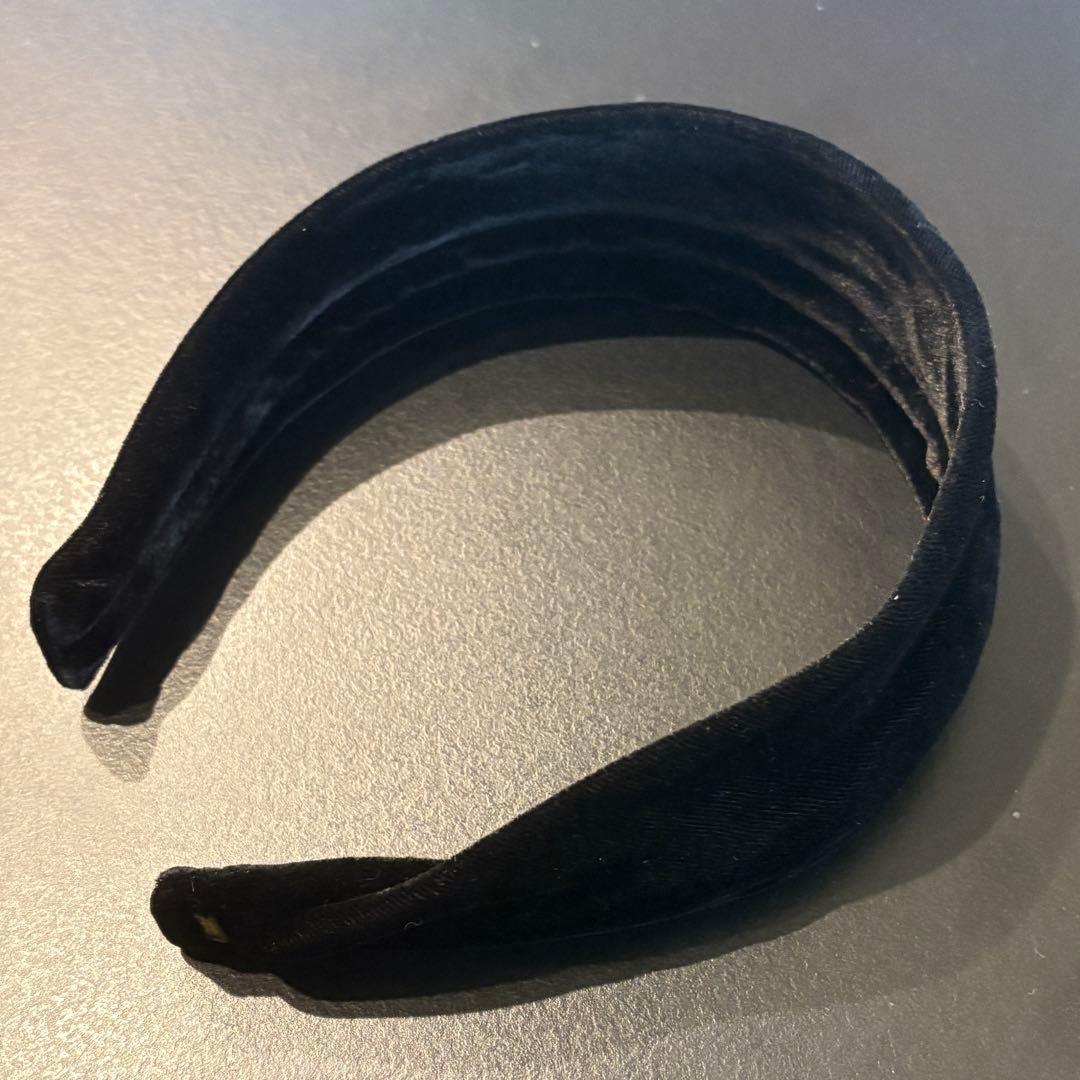 Hair Bar.コレットマルーフ黒ベロアヘッドバンド定価20,000円程度