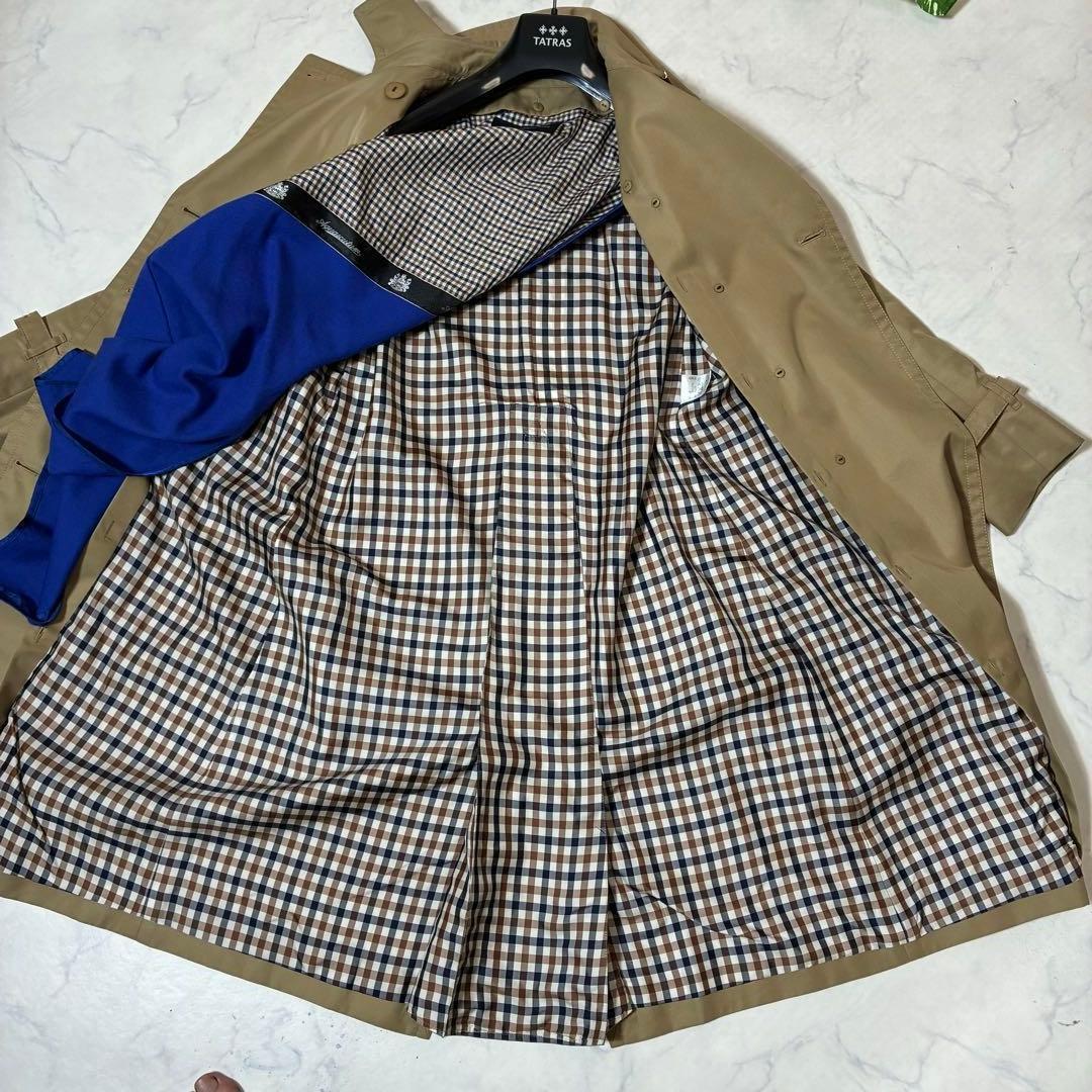 美品✨ アクアスキュータム トレンチコート M ベージュ系 ライナー ブルー