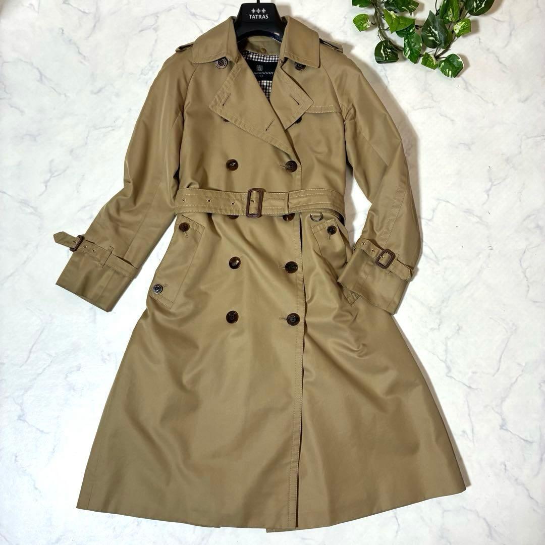 美品✨ アクアスキュータム トレンチコート M ベージュ系 ライナー ブルー