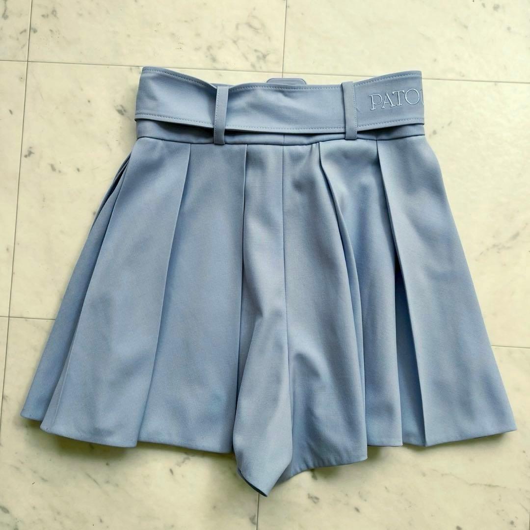 PATOU プリーツキュロット ロゴ刺繍 34