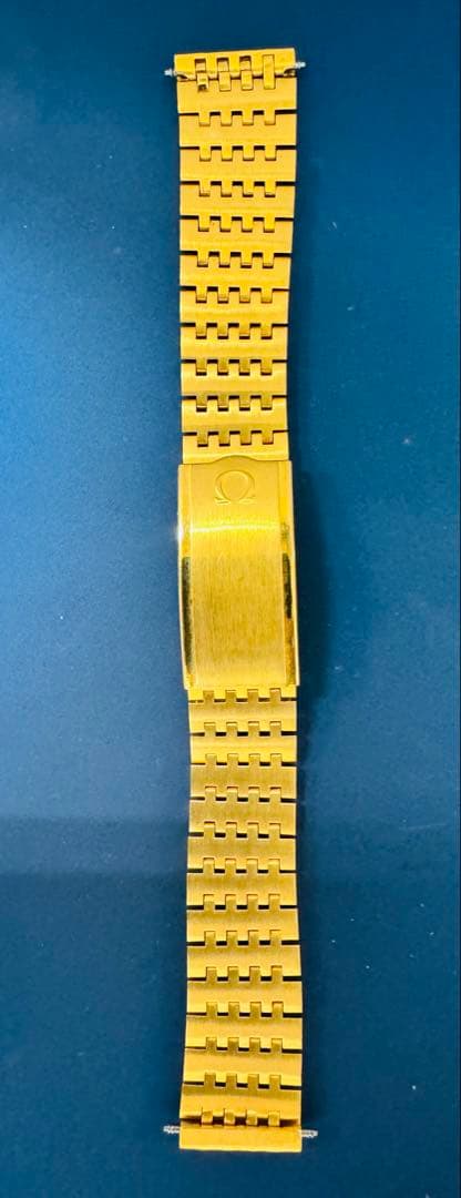 美品　オメガ純正ベルト1193ヴィンテージ　金色