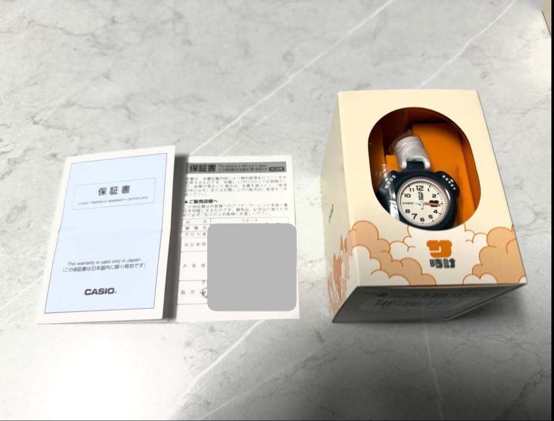 新品　CASIO サ時計 SAN-100H-7BJR ホワイト オレンジ