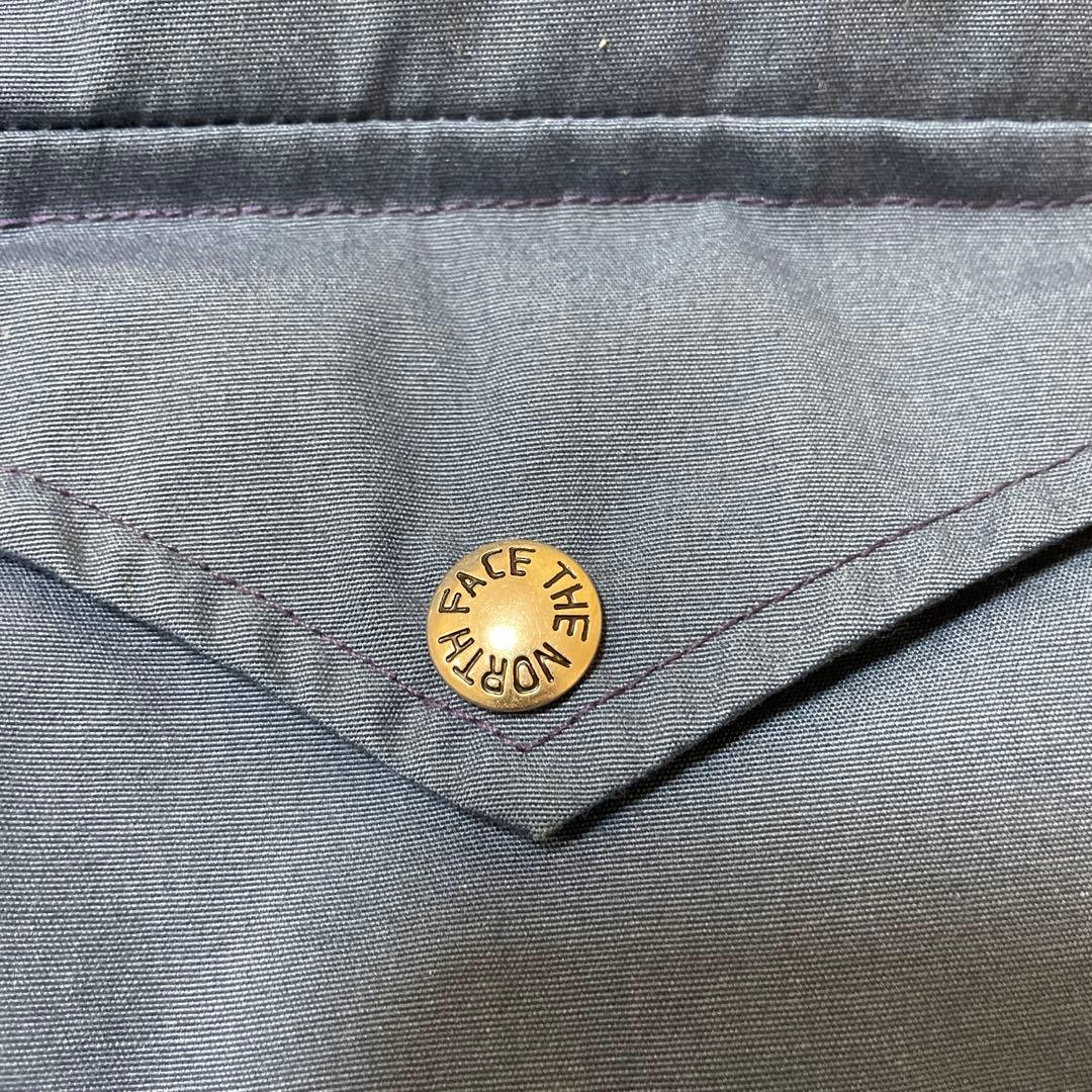 USA製　ノースフェイス　70s 茶タグ ダウンベスト　ブルー　Sサイズ