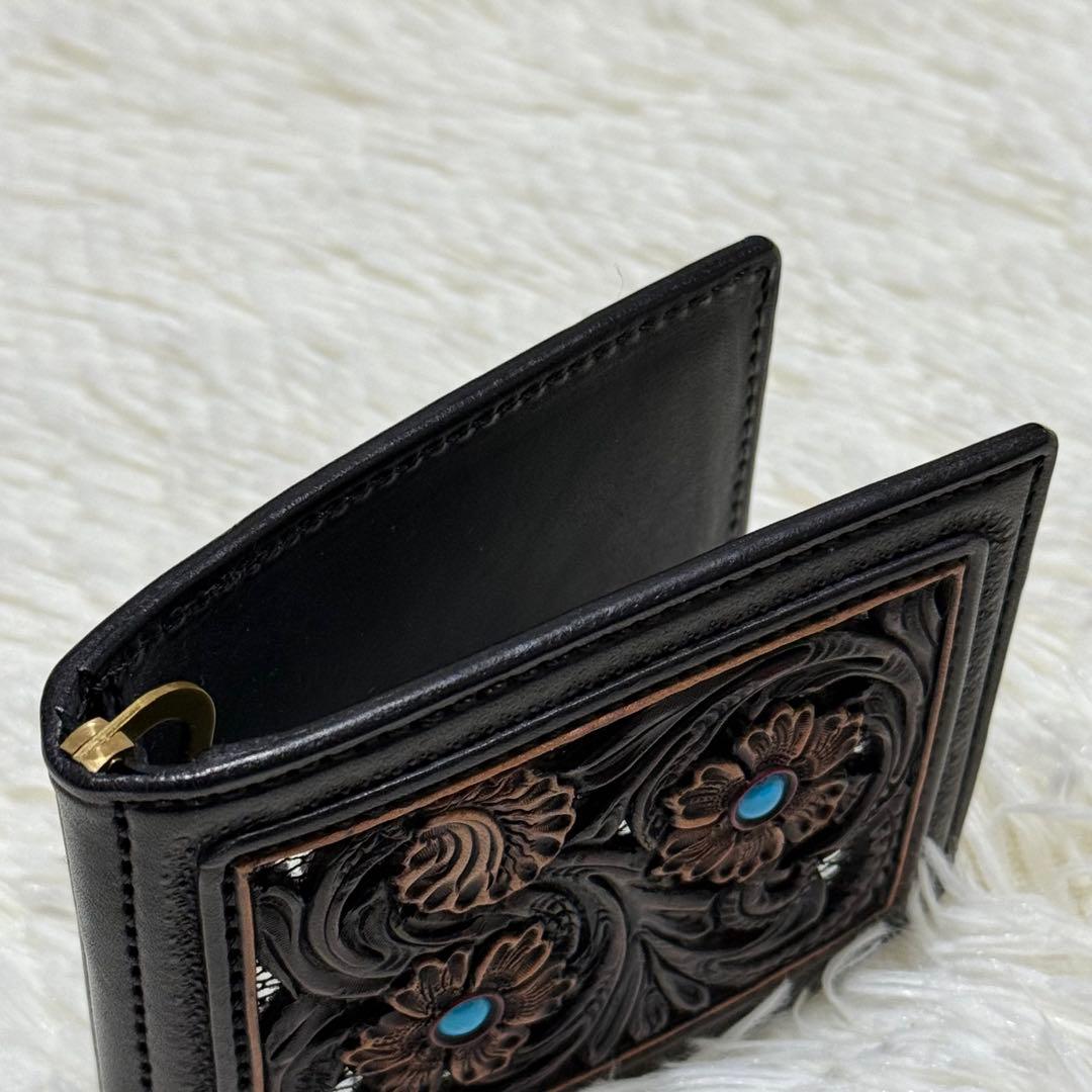 ⭐️未使用品⭐️ KC`s アルチザン　マネークリップ　窪田クラフト　ターコイズ