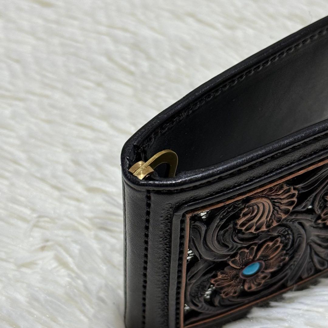 ⭐️未使用品⭐️ KC`s アルチザン　マネークリップ　窪田クラフト　ターコイズ