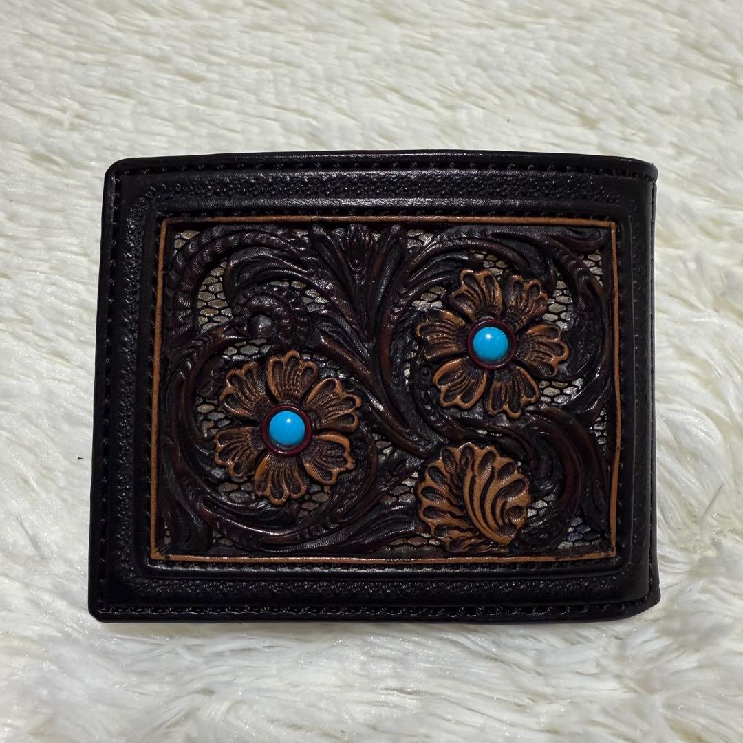 ⭐️未使用品⭐️ KC`s アルチザン　マネークリップ　窪田クラフト　ターコイズ