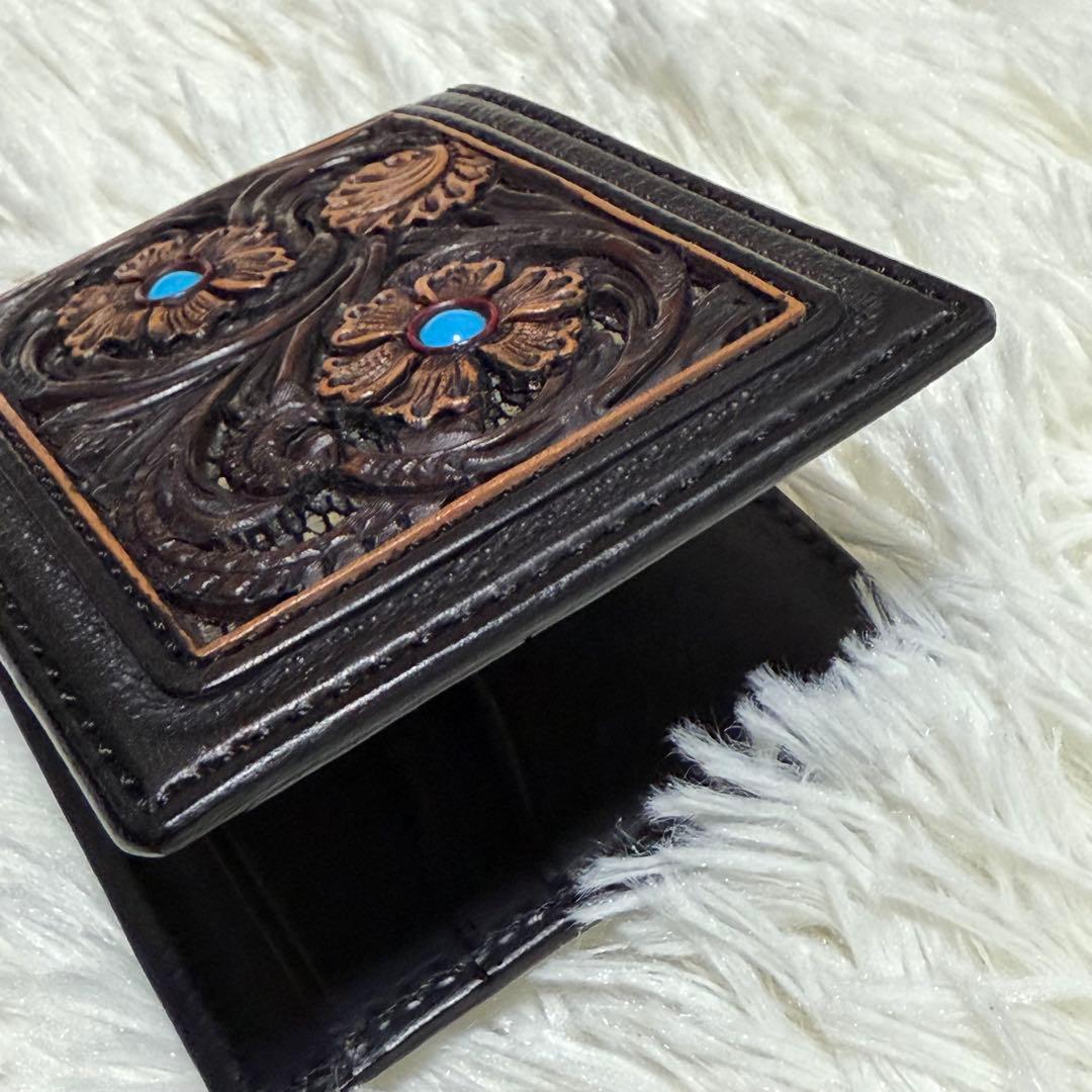 ⭐️未使用品⭐️ KC`s アルチザン　マネークリップ　窪田クラフト　ターコイズ