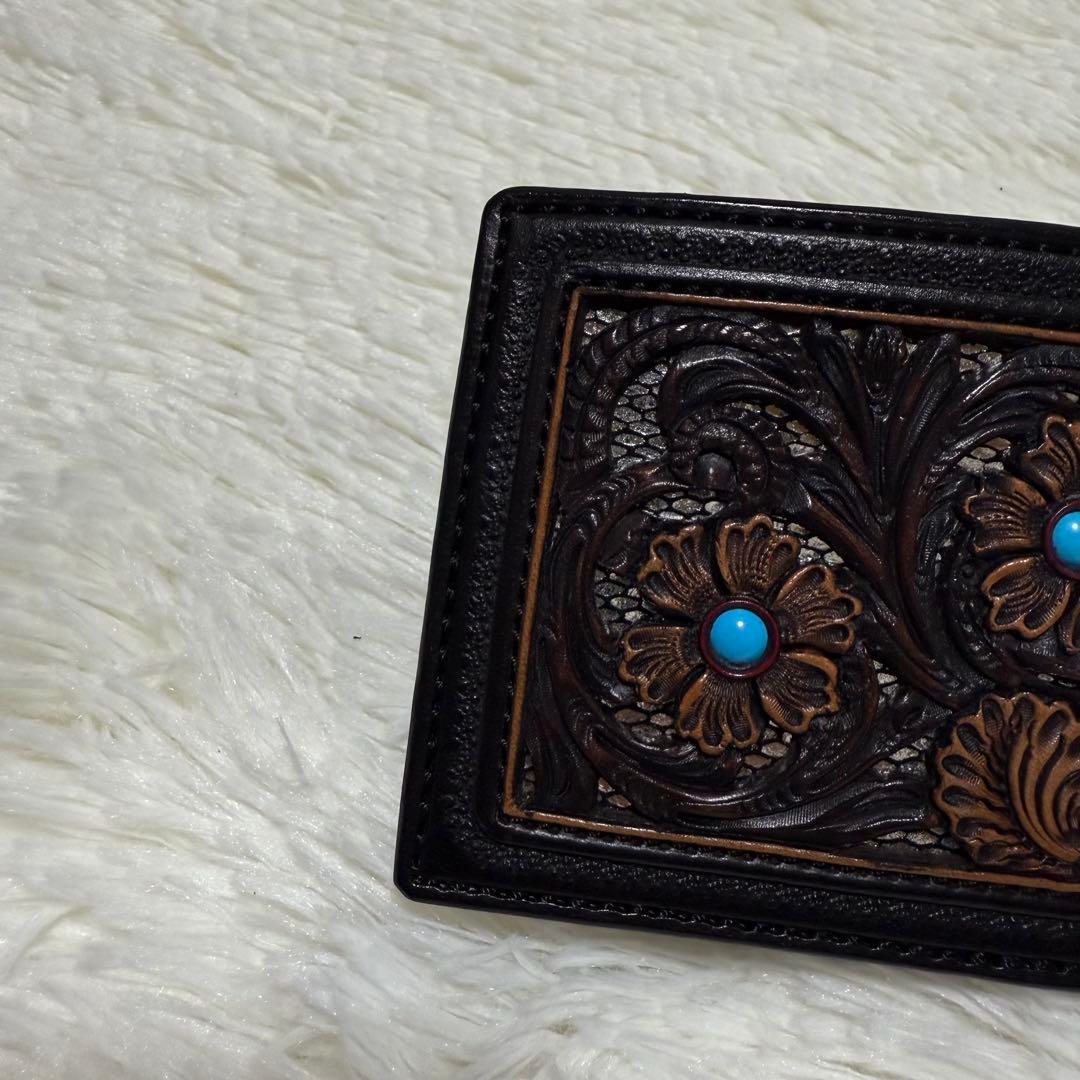 ⭐️未使用品⭐️ KC`s アルチザン　マネークリップ　窪田クラフト　ターコイズ