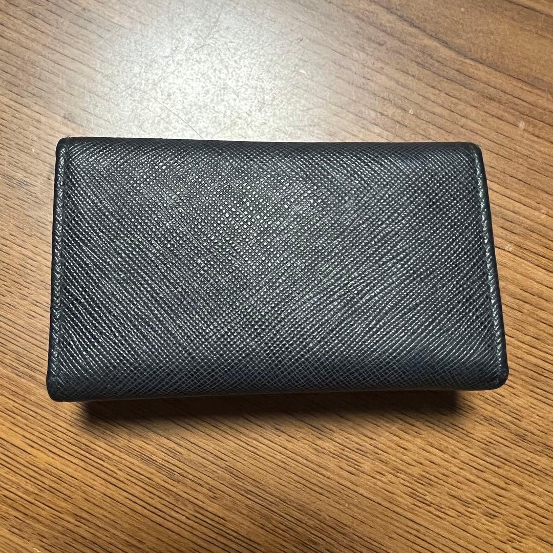 PRADA プラダ　キーケース　レザー　黒　リボン