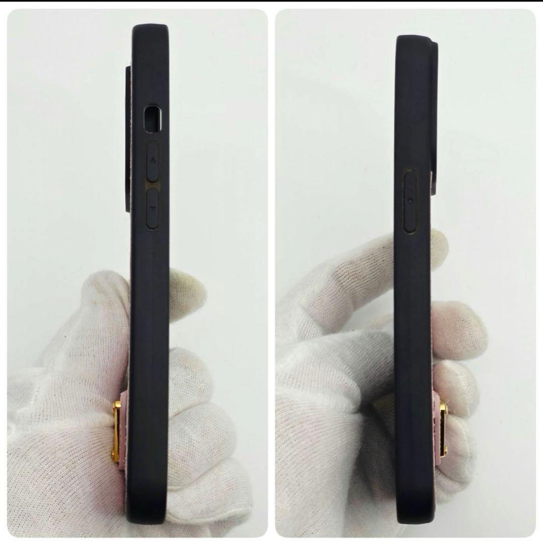 PRADA iphone13pro ケース サフィアーノレザー 三角ロゴ ピンク