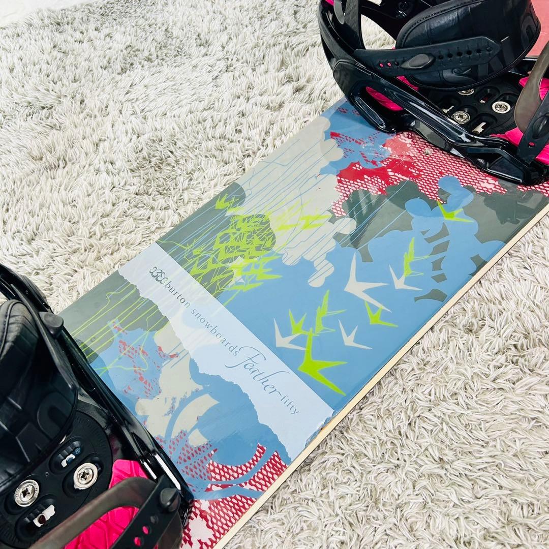 【初心者向け】バートン フェザー サロモン スノーボードセット 148cm