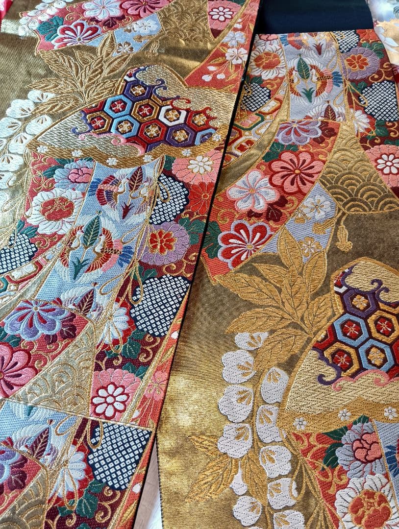 豪華総柄　本絞り金彩手描き友禅　振袖フルセット未着用しつけ付　丈163 裄66