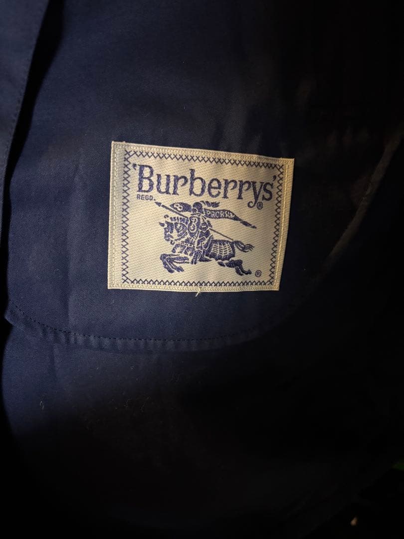 希少 レア Burberrys バーバリーネイビー トレンチコート あんしん鑑定