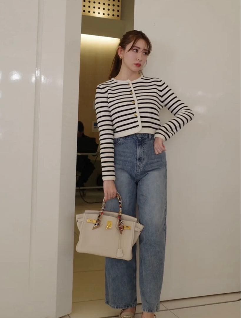 ジャケット・アウター herlipto Muriel Stripe Knit Jacket