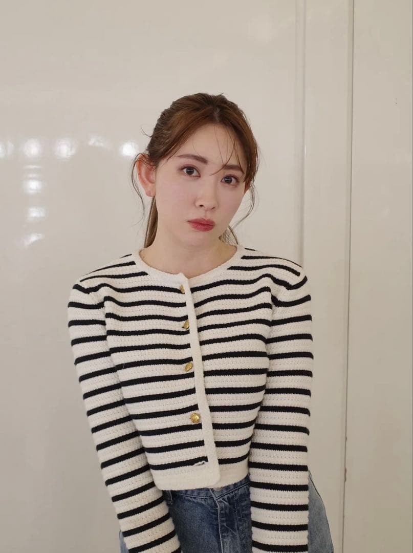 ジャケット・アウター herlipto Muriel Stripe Knit Jacket