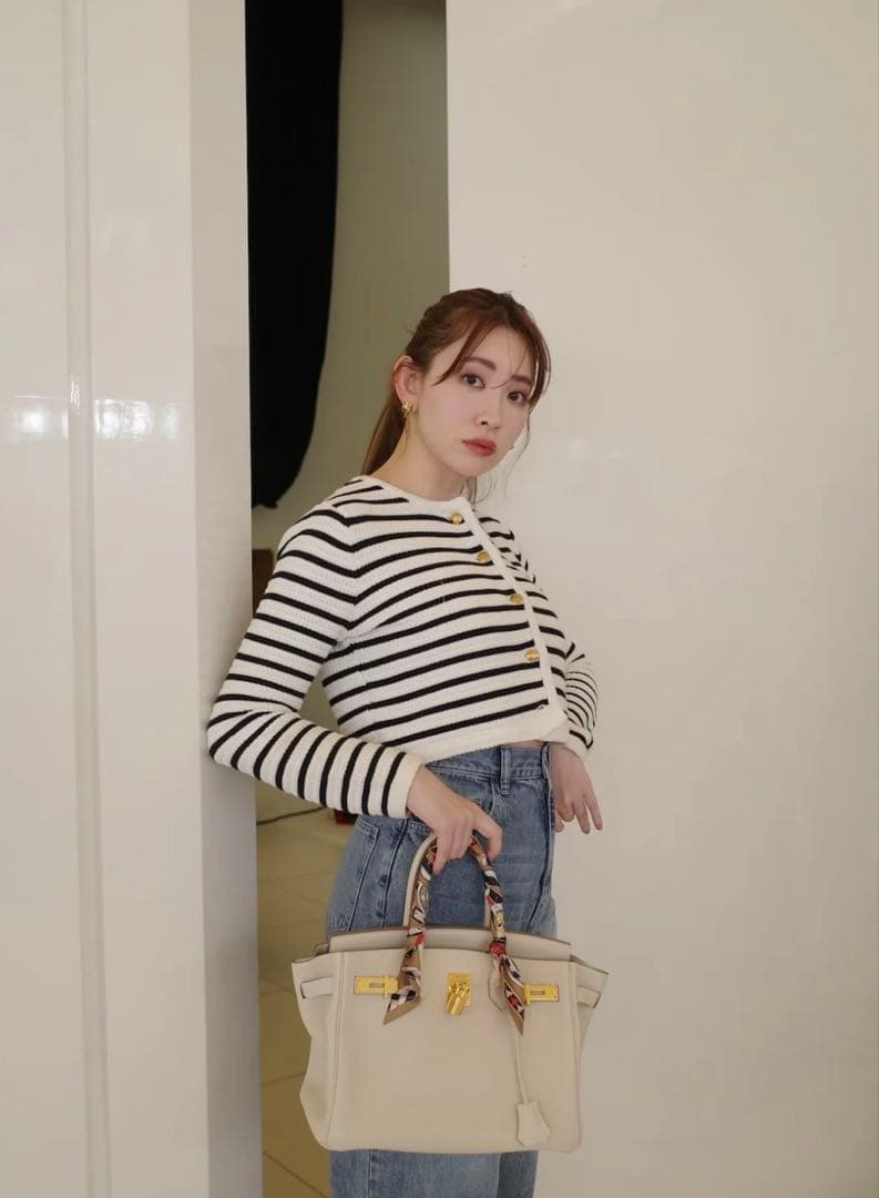 ジャケット・アウター herlipto Muriel Stripe Knit Jacket