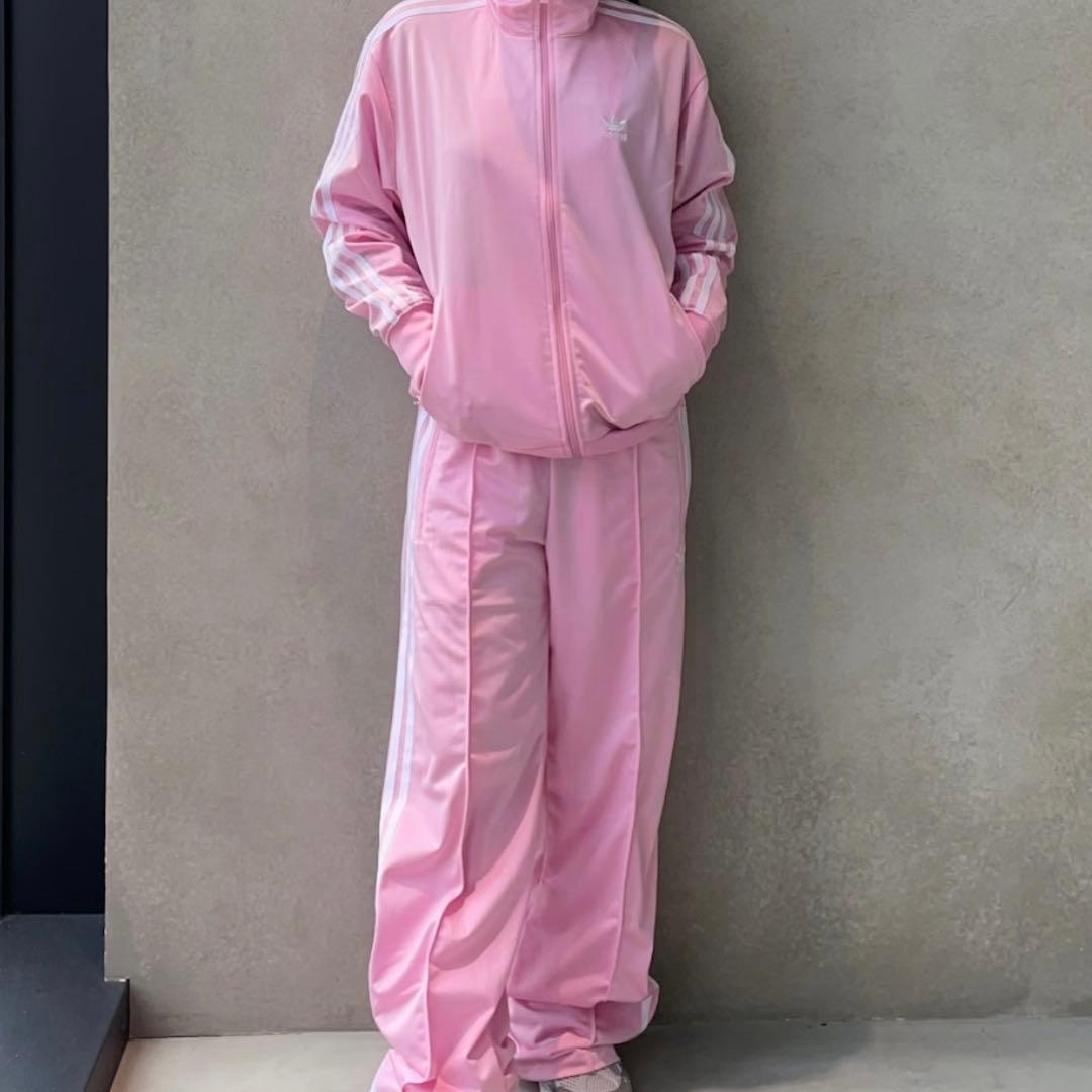 新品 adidas ファイヤーバード上下セット L ピンク