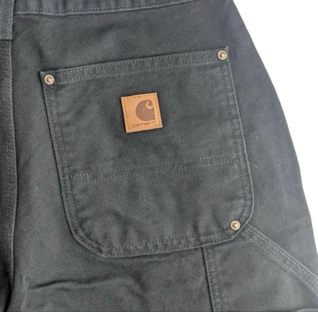 USA製 カーハート ブラック B136 W31L30 ダブルニー