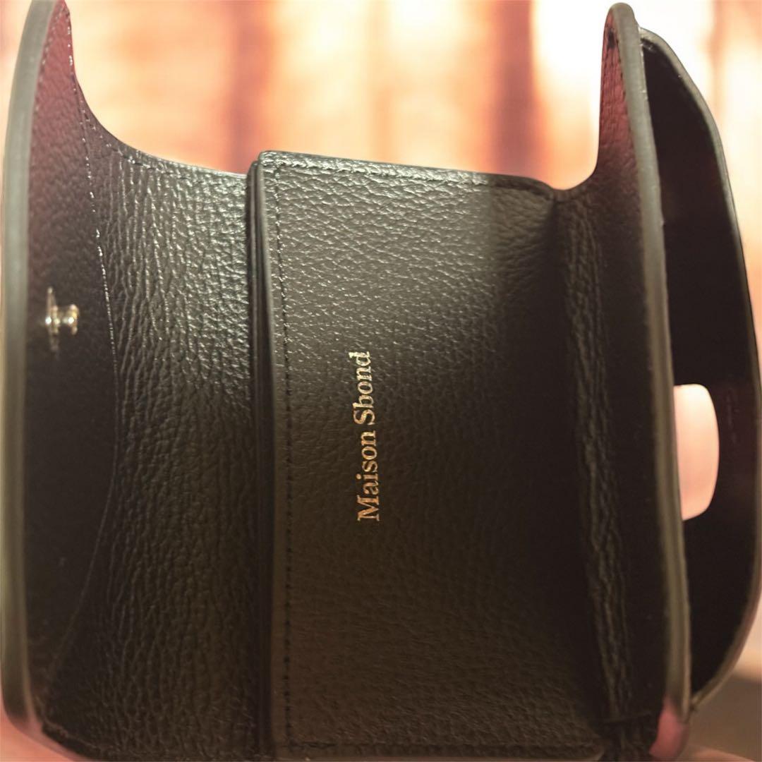 【新品】Maison Sbond 折り財布メゾンエスボンド Amyブラック