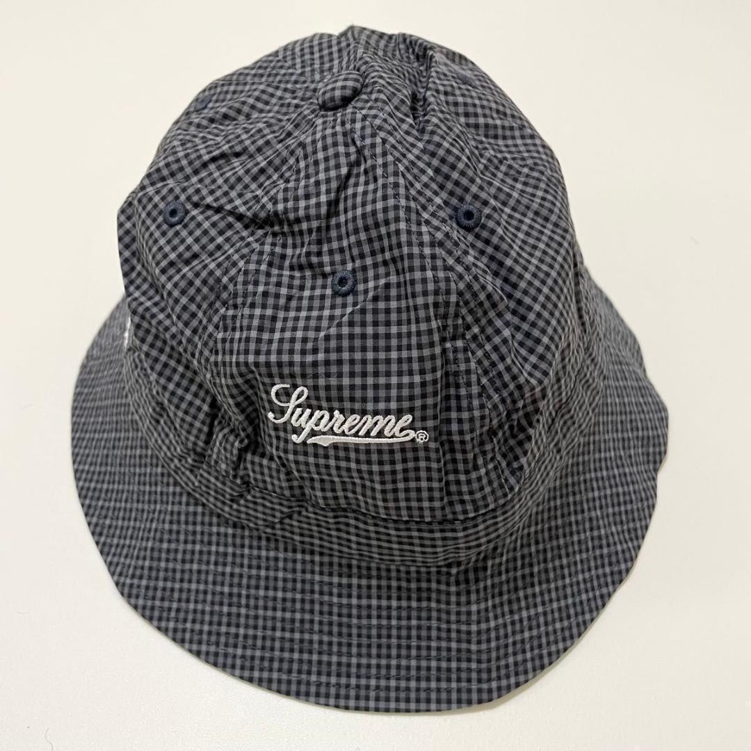 シュプリーム バケットハット 黒 Cordura Plaid Bell Hat